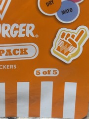 Whataburger Sticker Pack 5 of 5 Collectible 2026 Kids Meal Toy 8 Stickers Sealed