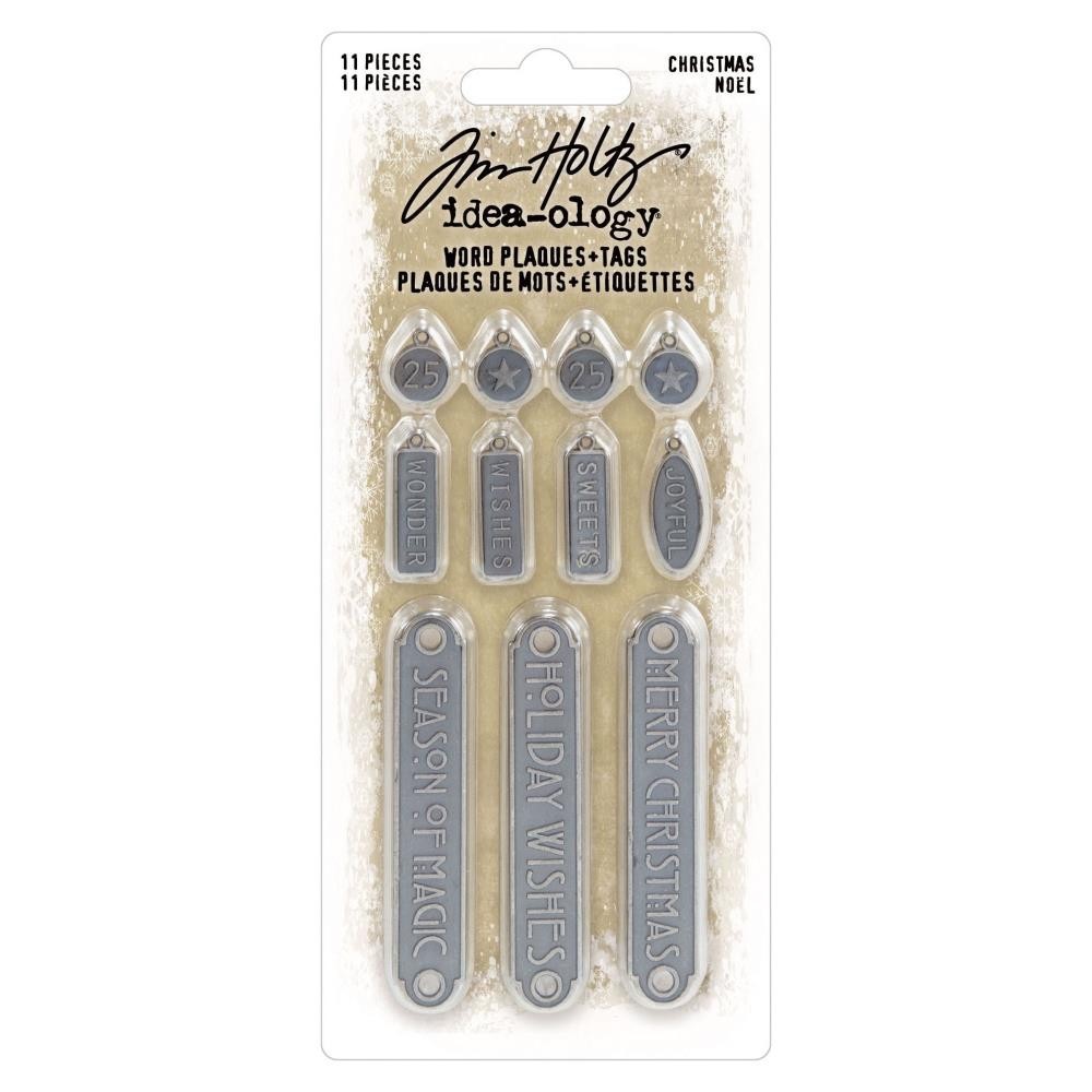 Tim Holtz ~ WORD PLAQUES & TAGS ~ Christmas ~ Idea-ology