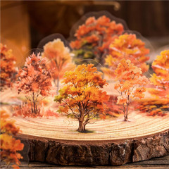 240Pcs Small Colorful Trees Stickers Assorted Set, 6 Packs Transparent Sakura M