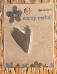 Petals & Possibilities Scrap Metal Self Adhesive Copper Aluminum Heart Sticker