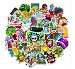 Rick & Morty Stickers Vinyl Decal Humor Fun Cartoon Show Sitcom Meme Pack 50pcs