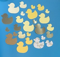 160+ Rubber Ducky Die Cuts 3 Sizes, 9 Styles