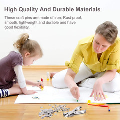 100 Pieces Brass Paper Fasteners Paper Brads, and 300 Pieces Washers with Hole P