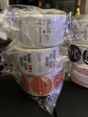 Thank You stickers 3,000 Stickers, Multi Color And Design. New Sealed