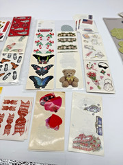 Crafting / scrapbooking embellishments Stickers Brads Flower Metal Art Mixed Lot
