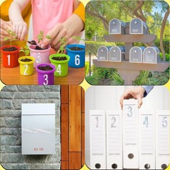 500 Pcs 10 Sheets Letter Stickers,Self Adhesive Waterproof 2 Inch Mailbox Num…