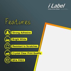 500 Sheets 8.5×11 Full Sheet Label Sticker Paper for Laser & Inkjet Printers