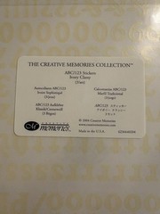 Creative Memories LARGE ABC/123 CLASSY Stickers Ivory