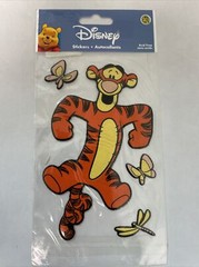 Disney TIGGER Butterflies 3-d Puffy Sticker Large Sandylion Vintage 🧡New