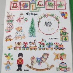 Vintage NRN Designs Babys 1st Christmas Sticker Roll Lot of 18 Sheets