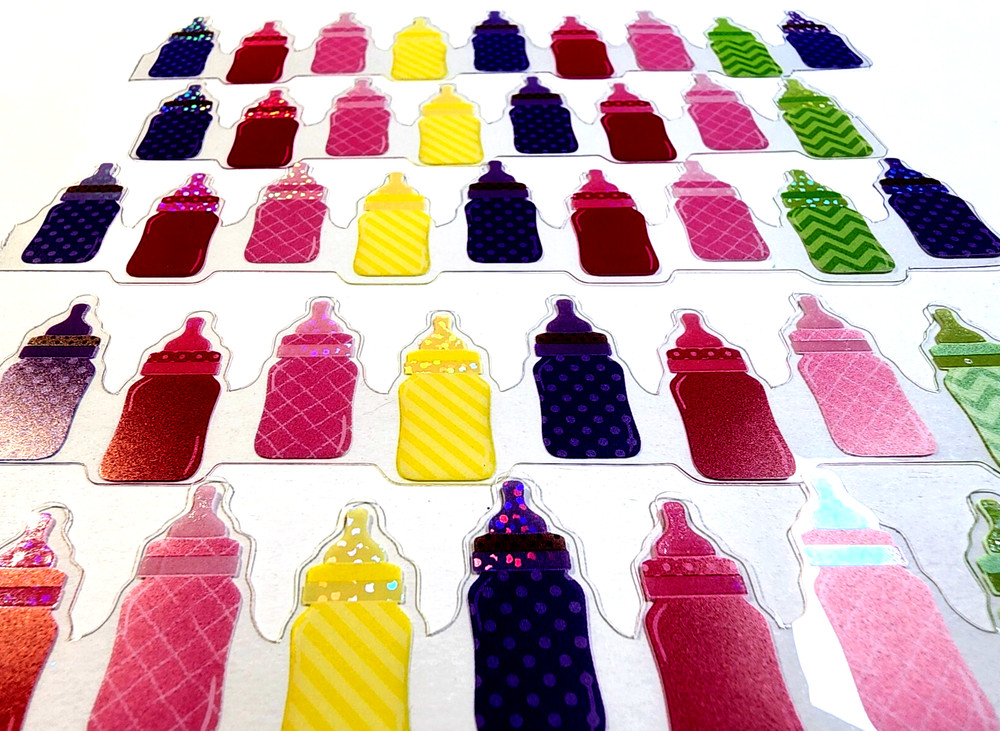 Recollections Baby Bottle Acetate Stickers 8pc Scrapbooking Card Making New