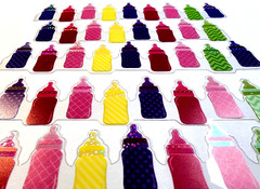 Recollections Baby Bottle Acetate Stickers 8pc Scrapbooking Card Making New
