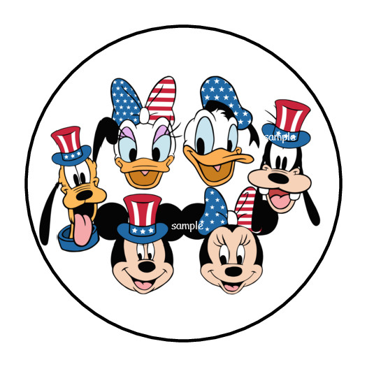 Mouse 4TH OF JULY ENVELOPE SEALS STICKERS LABELS 1.5″ (30)