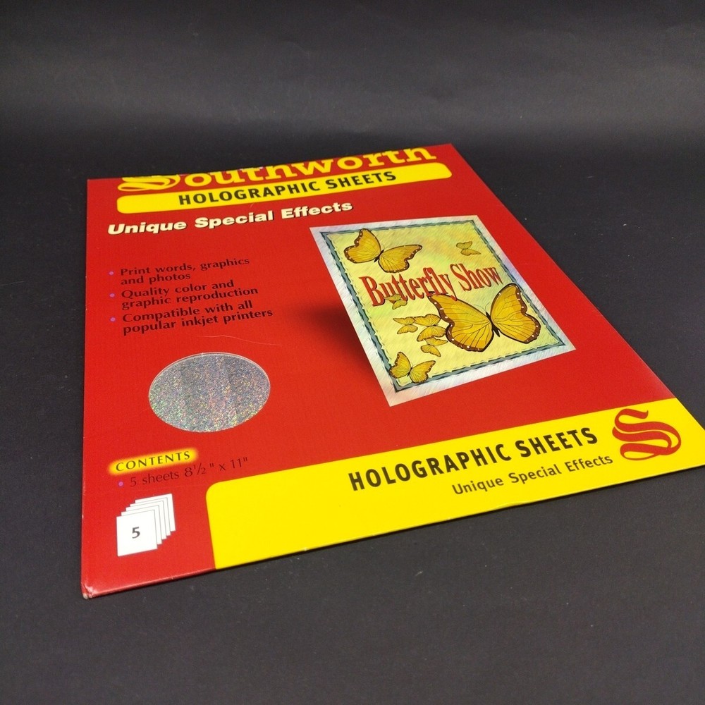 Southworth Holographic Sheets 10 Sheets Inkjet Printer 8.5″X11 Full Sheet