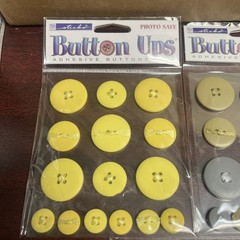 Sticko Button Ups Adhesive Buttons 5 packages different colors
