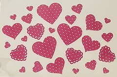 450+ Super Fun Heart Die Cuts Mixed Pink Pack Valentines Embellishment/Ephemera