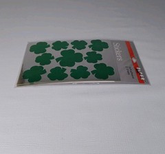 Vintage Paper Art Shamrock Stickers 22 Shiny Foil Sticker St. Patrick’s Day