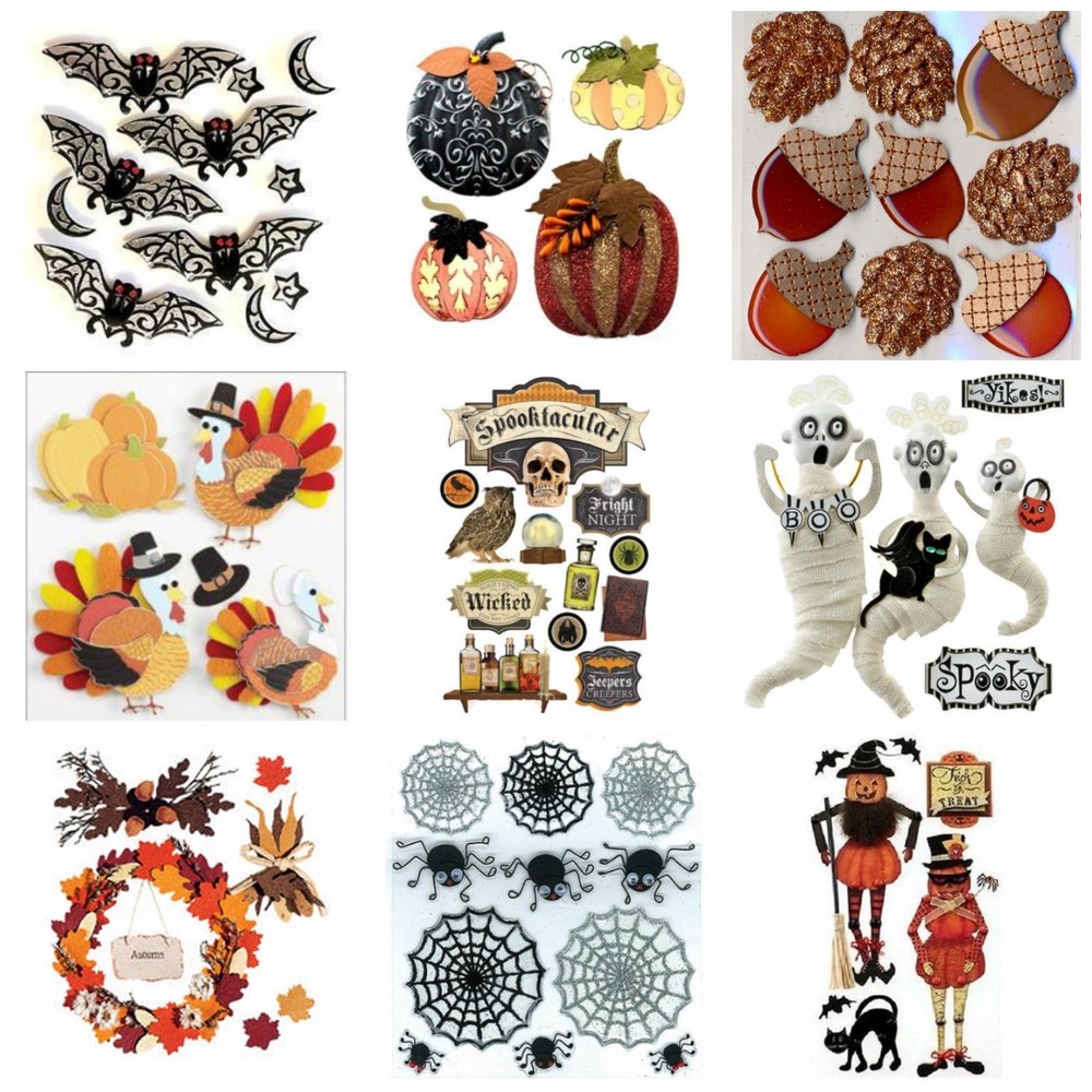Stickers Autumn Fall Halloween Jolee’s Boutique Sticko Recollections & More!