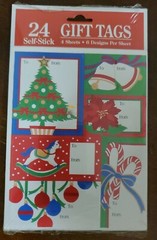Vintage Paper Magic Group Self-Stick Gift Tags, NIP 4 sheets, 6 designs