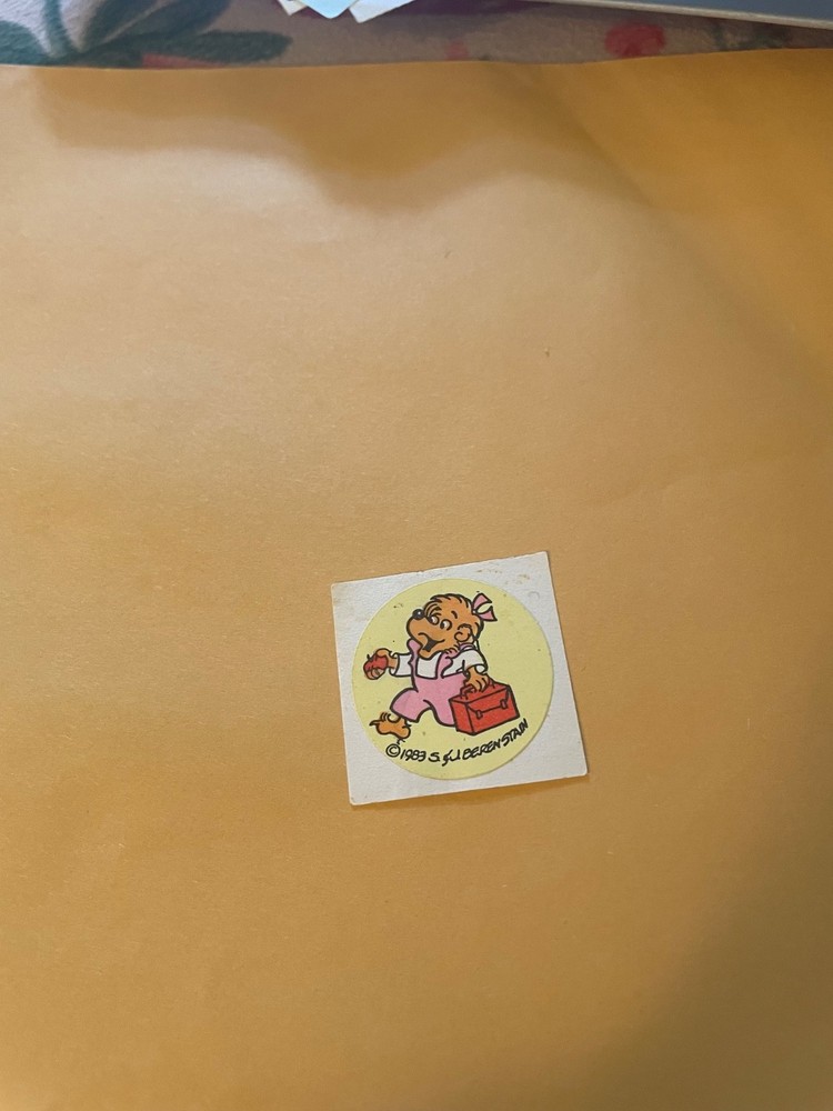 Vintage 1980s Berenstain Bears Apple Sticker