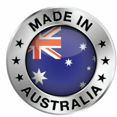 Made In Australia with Aussie Flag Bumper Sticker 40mm Decal , cars , motorhome,