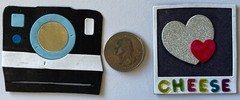 POLAROID CAMERA & PHOTO “PRE-MADE” Die-Cut Embellishment (2pc)Picture •Instant•