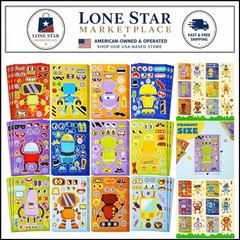 Creative Mix and Match Robot Stickers – 36 Sheets for Endless Fun and Teamwork