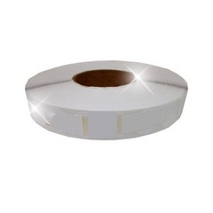 White 1 Wafer Tab Seals No Perf 4000 tabs per roll 1 Roll Per Box Most tabs f…