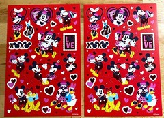 Disney Mickey Minnie Mouse Valentines Stickers new Sealed FREE SHIP SALE