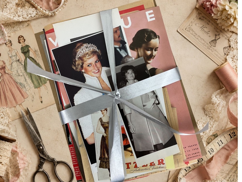 Curated Vintage Fashion Ephemera Collection | Princess Diana, Jackie O & More