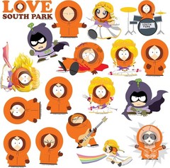 SOUTH PARK KENNY DIE CUT VINYL 50 CT STICKER PACK
