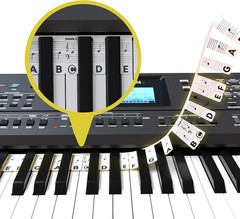 Essential 88-Key Piano Stickers – Reusable, Gift Box Included for All Ages