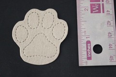 Dog Paw Print Bare Chipboard 6 Die Cuts Embellishments Pet