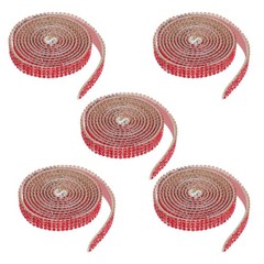 5 Pcs Sparkling Rhinestone Ribbon Adhesive Trim Strip Strips Glitter Belt