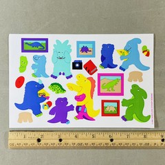 NEW Vintage 1993 Sandylion Sticker Activity Pack Dinosaur Art Class Museum