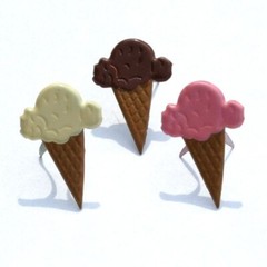 ICE CREAM SCOOP SCRAPBOOKING DECORATIVE BRADS EYELET OUTLET 8 PCS