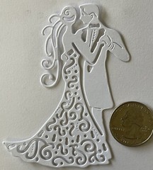 BEAUTIFUL COUPLE Die-Cut(6pc) Married•Invitation•Celebrate •Bride•Groom•Wedding