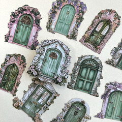 English Cottage Door Cardstock Stickers Scrapbooking Junk Journaling Collage