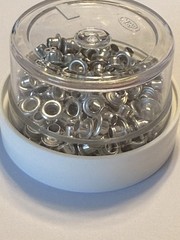 Stampin Up 245pc SILVER Mini Eyelets 1/8 inch 3mm Hole Embellishment 2002