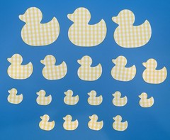 160+ Rubber Ducky Die Cuts 3 Sizes, 9 Styles