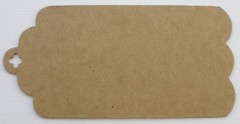 {4} *DOUBLE SCALLOP TAG* Bare Unfinished Tags Chipboard Die Cuts 2 1/4″ x 4 3/4