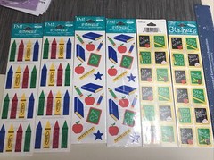New FMI Frances Meyer Scrapbook Stickers School Days Chalkboards 6 Packs