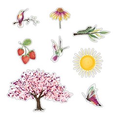 Creative Memories Painted Garden Embellishments 2023 Die Cuts & Gemstone Stkers