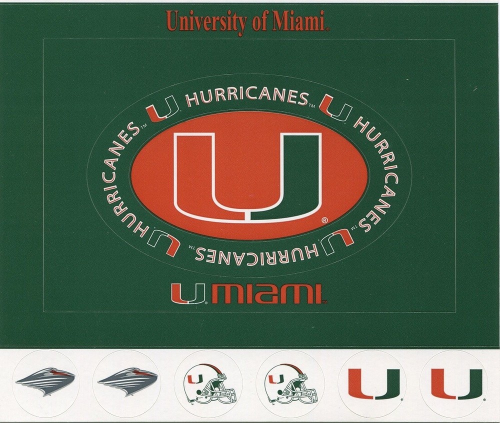 University of Miami Hurricanes NCAA Cardstock Sticker Frame, scrapbook