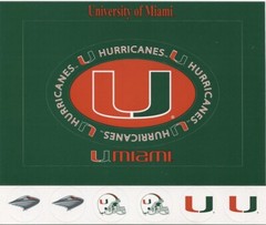 University of Miami Hurricanes NCAA Cardstock Sticker Frame, scrapbook