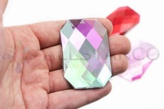 62x42mm Crystal AB H702 Huge Self Adhesive Octagon Jewels – 1 Piece