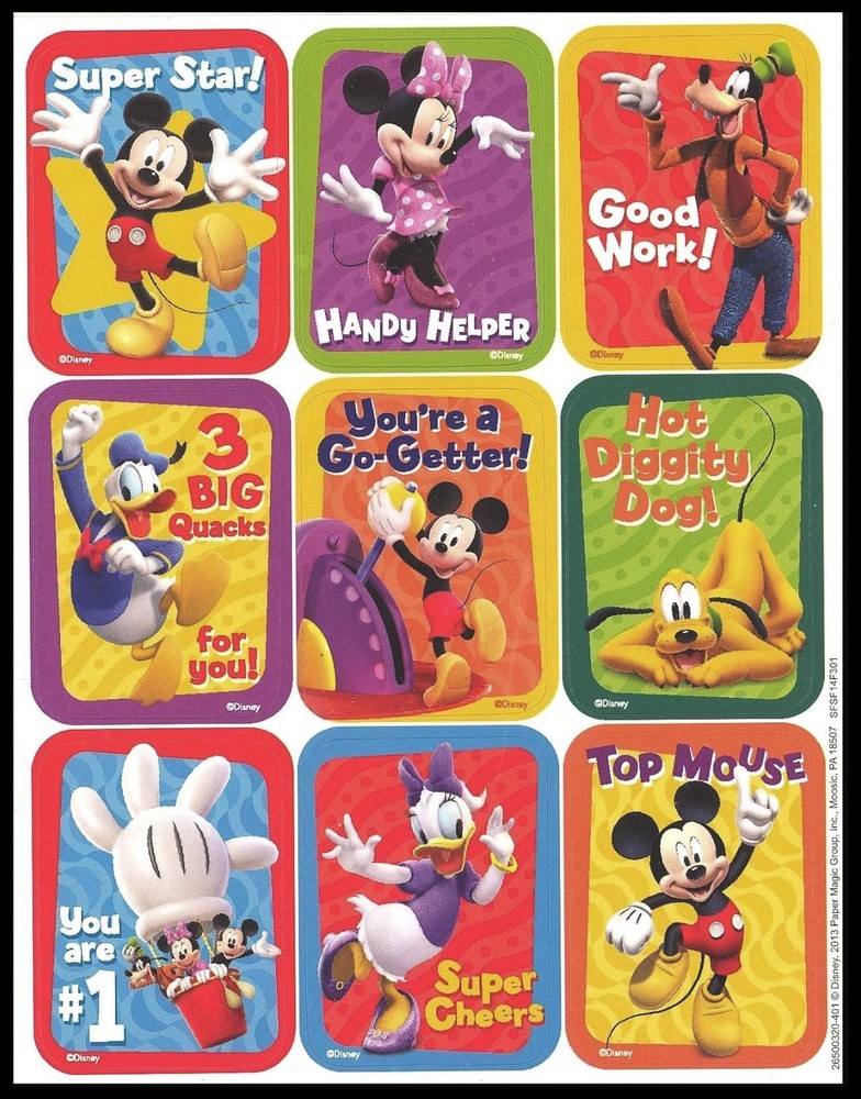 Stickers – Donald Duck Mickey Mouse Minnie Mouse Pluto – Any Occasion CL115