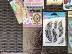 SCRAPBOOK FEATHER LOT~Punch-Stamps-Stickers-Stencil~NEW