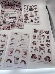 Scarlet Lime The Planner Society Chic Fashion Girl Dark Floral Mega Lot Mixed