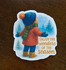Christmas winter themed sticker seals set of 20, Christmas envelope seals